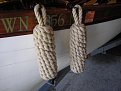 Hand made rope bumpers from Bob Dollar in Maine