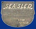 Sea Sled Demure Mfg's ID Plate